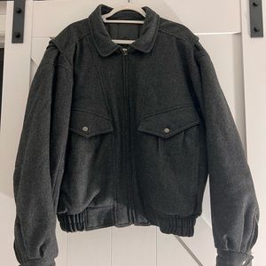 St. John’s bay wool bomber jacket.